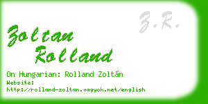 zoltan rolland business card