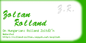 zoltan rolland business card